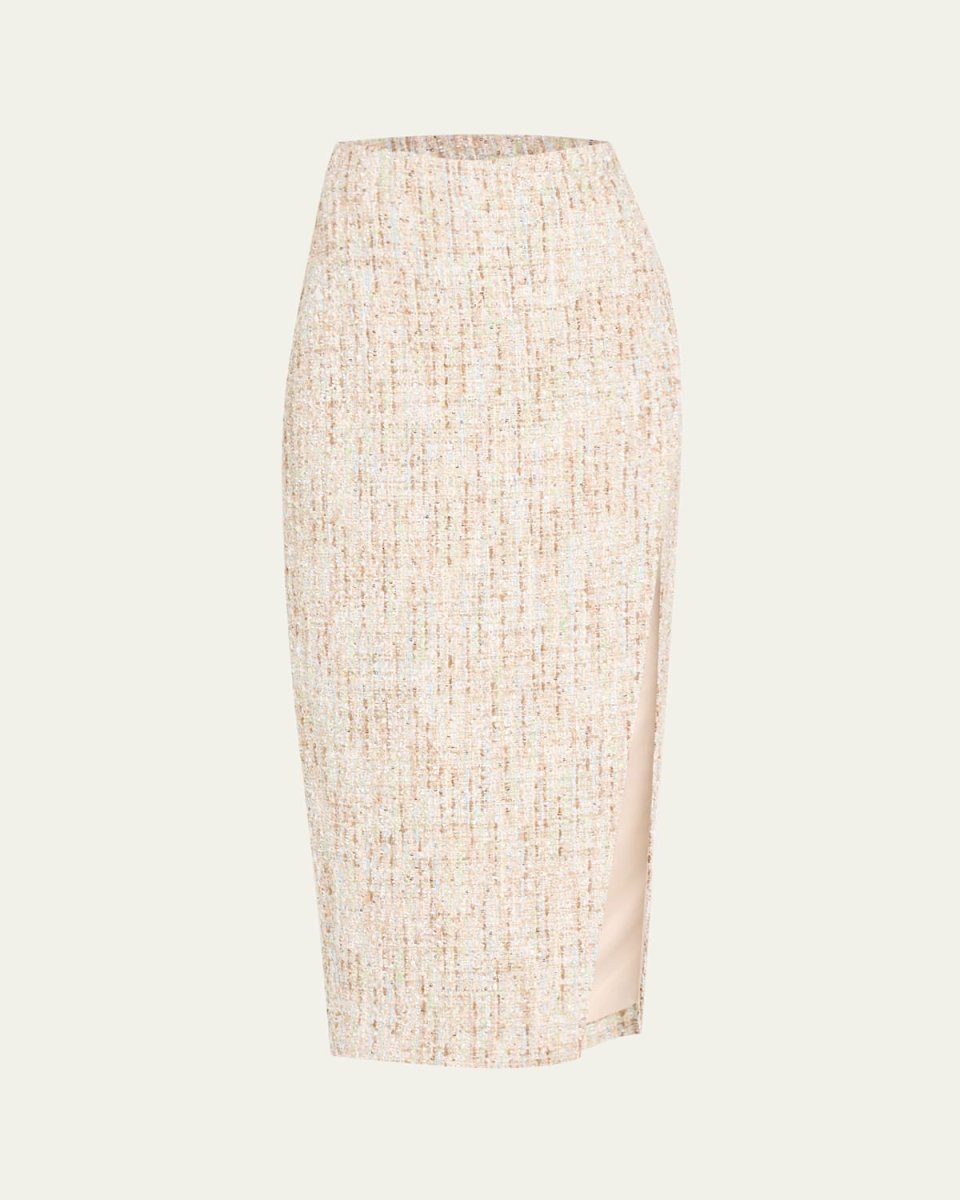 Kate Sequined Tweed Midi Skirt